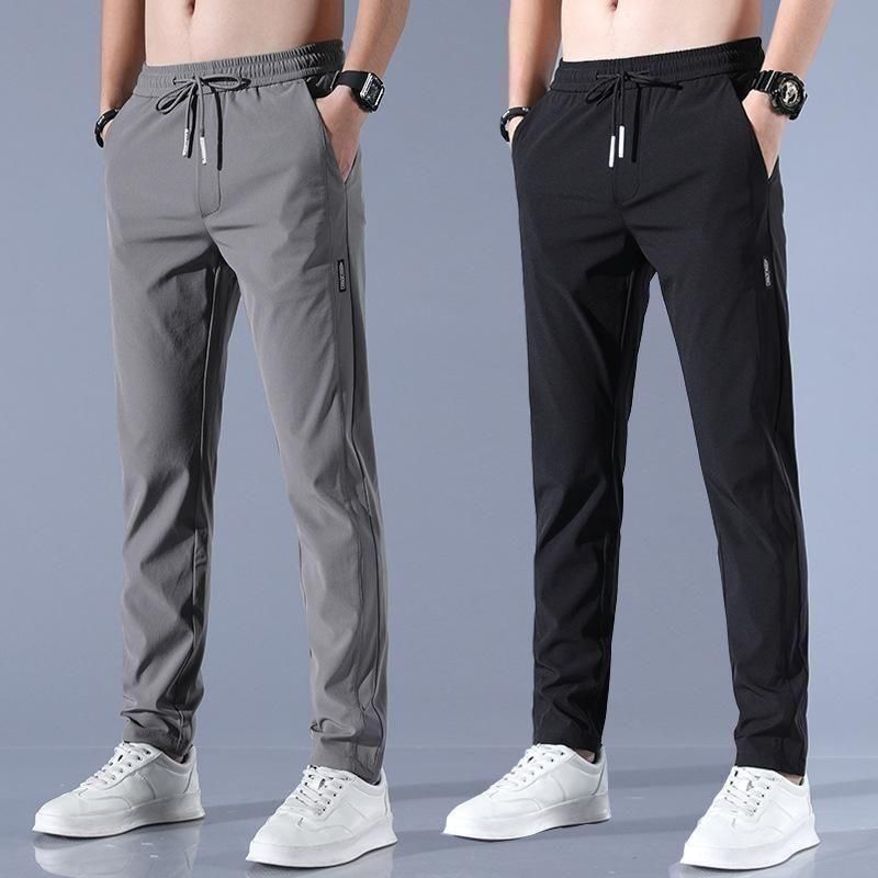 🔥Buy1 Get 1 Free💥🤩Premium Men's High Stretch Skinny Lycra Pants(Black & Gray) 🔥